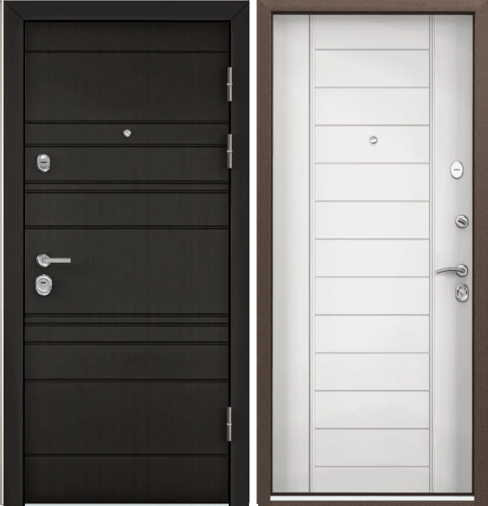 Дверь Цербер 3К(Чёрная) Горизонт Венге(Сменная панель) DIS006471